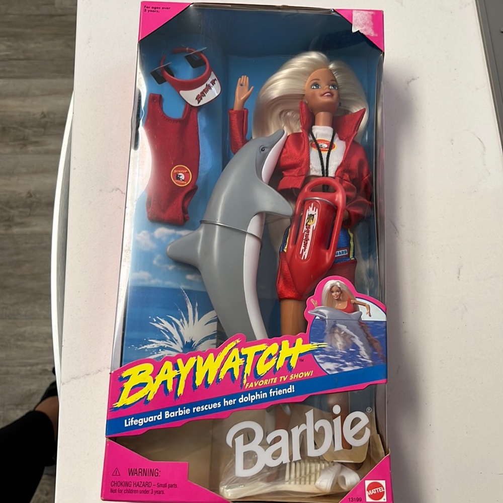 Vintage Baywatch Lifeguard Barbie New in Box